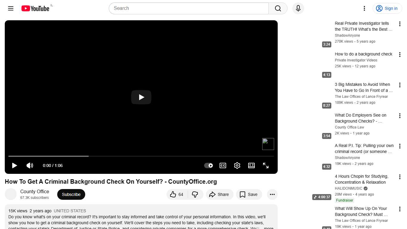 How To Get A Criminal Background Check On Yourself? - CountyOffice.org - YouTube